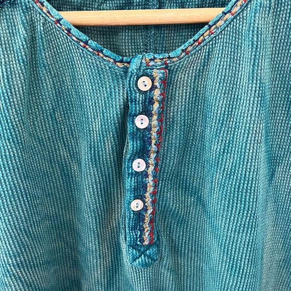 Soft Surroundings Butterfly knit top green/Teal Long Sleeve Women's Tunic size M - Picture 6 of 16